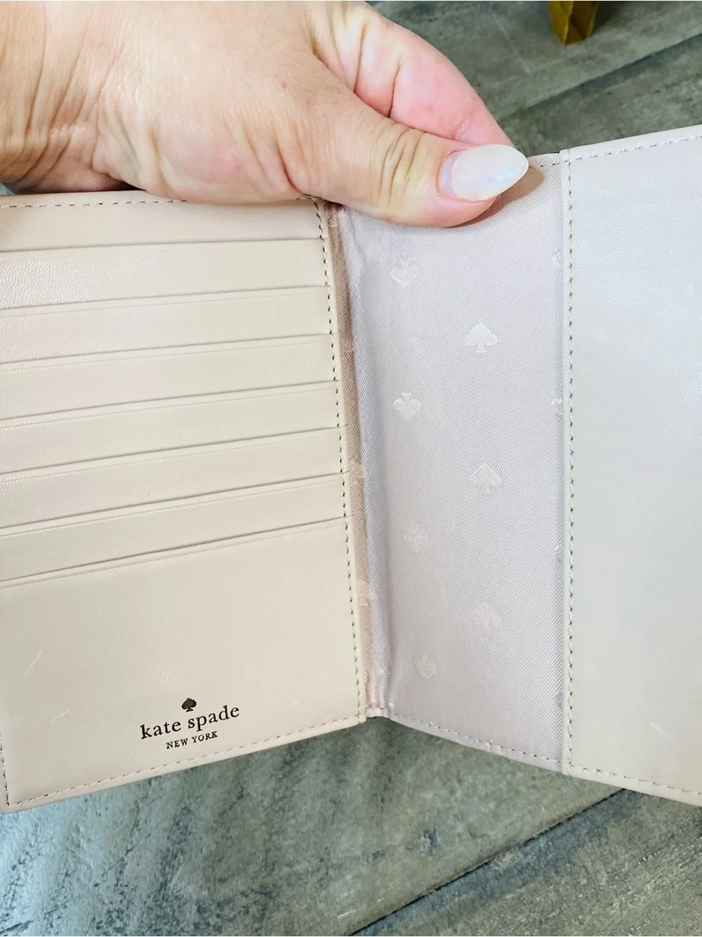 Kate Spade New York Imogene Dragonfly Passport Case Rose Gold Metallic